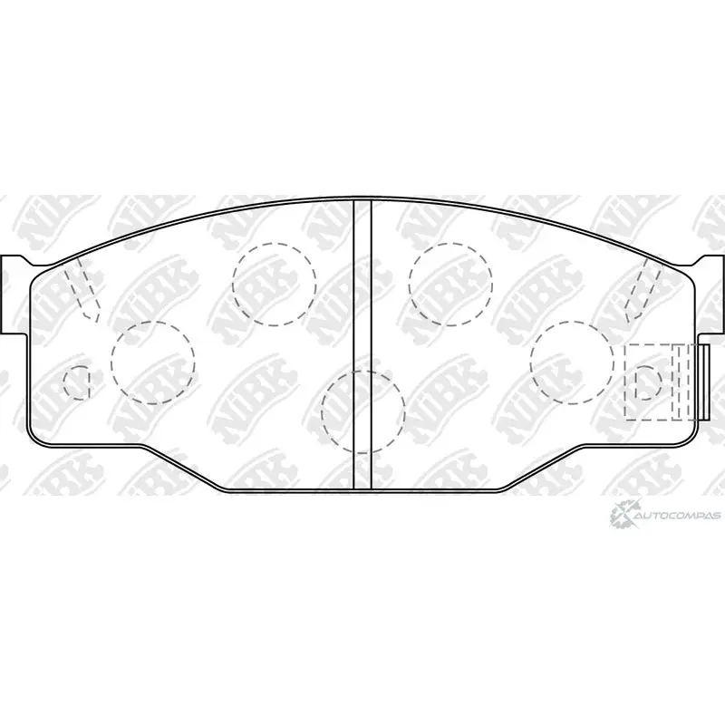 Тормозные колодки дисковые, комплект NIBK 1437122929 PN4150 TT Z4CH изображение 0