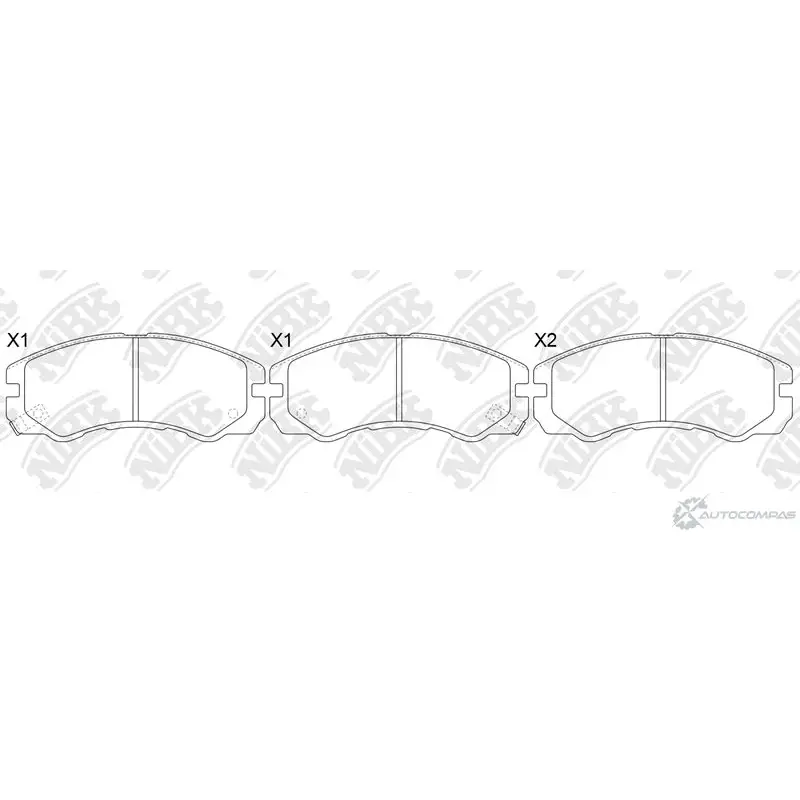 Тормозные колодки дисковые, комплект NIBK 3835470 PN4258 4582409057213 UC CYS2