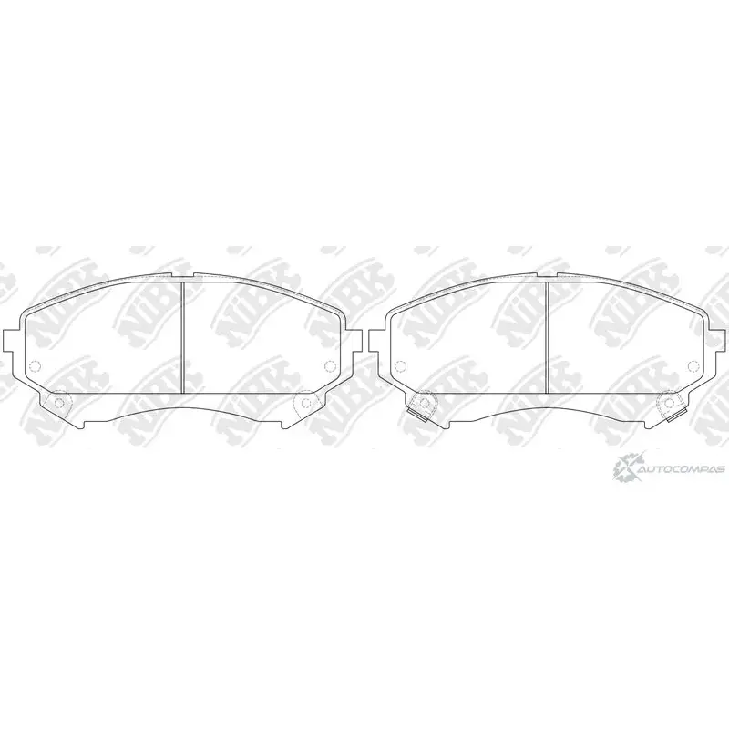 Тормозные колодки дисковые, комплект NIBK 3835491 9VBKO QV 4582431712500 PN51008