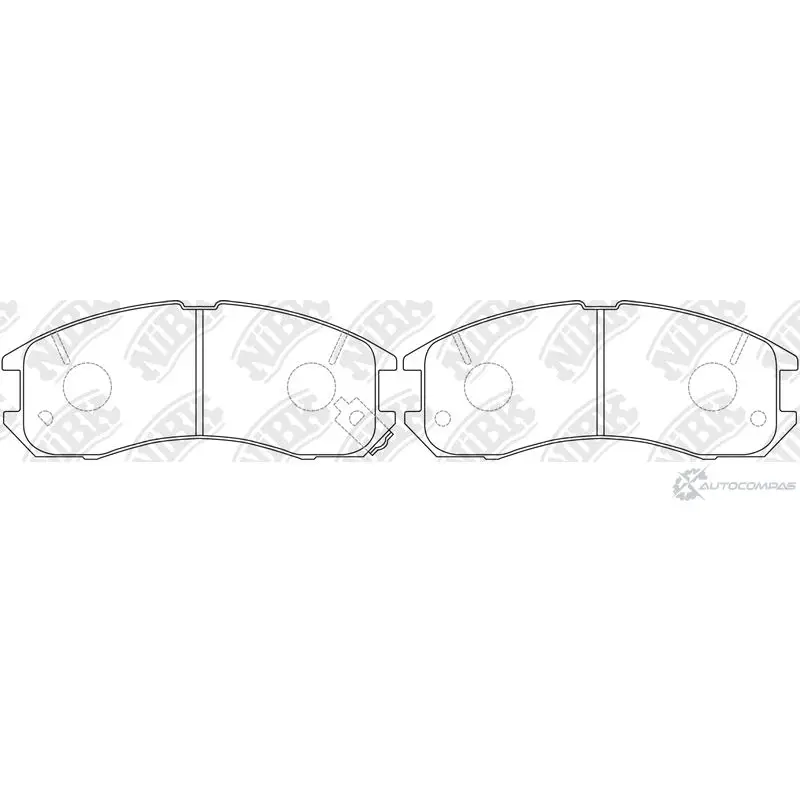 Тормозные колодки дисковые, комплект NIBK 3835502 4582431706158 4YSI O PN5194