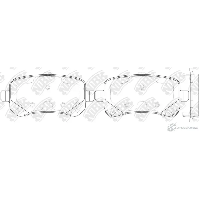 Тормозные колодки дисковые, комплект NIBK PN53002 ZCP KZ 3835518 4582431712579