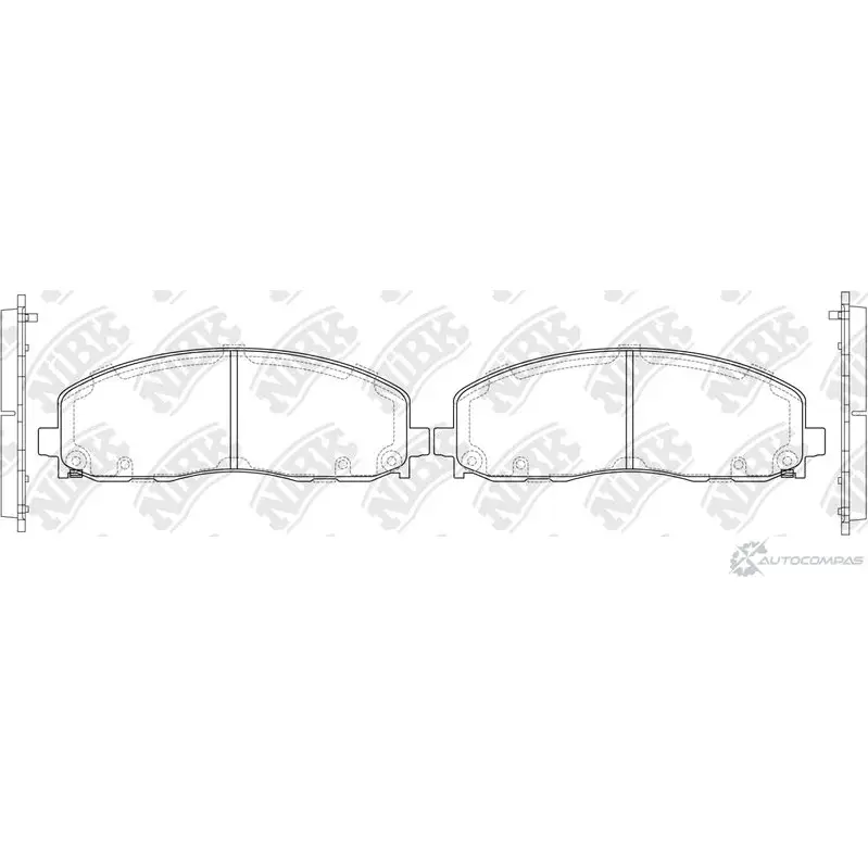 Тормозные колодки дисковые, комплект NIBK 3835519 PN53003 5 PK6YOX