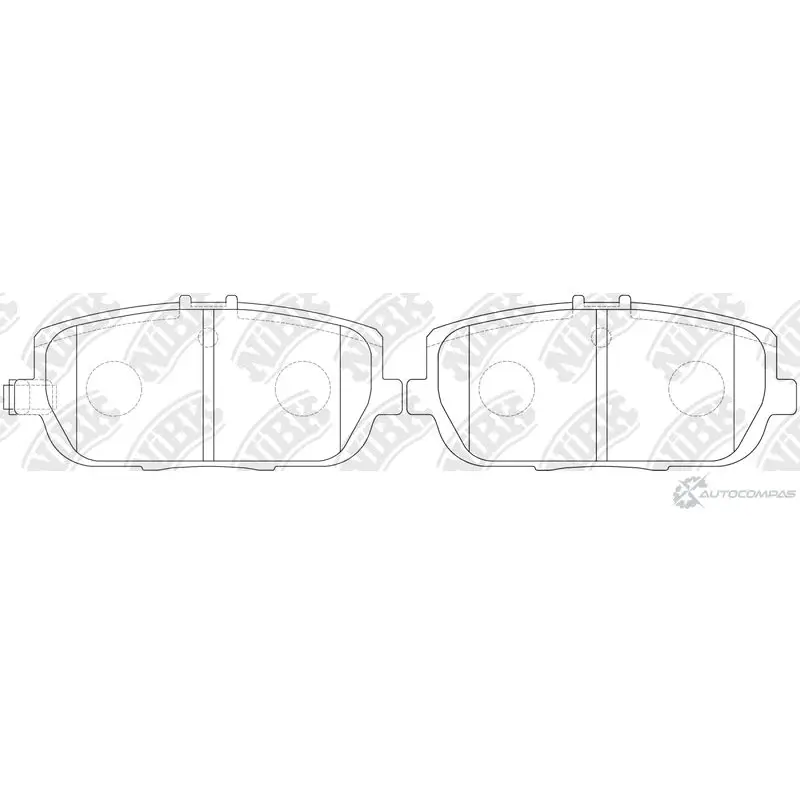 Тормозные колодки дисковые, комплект NIBK PN5813 3835547 7KEQ3 A 4580270586337
