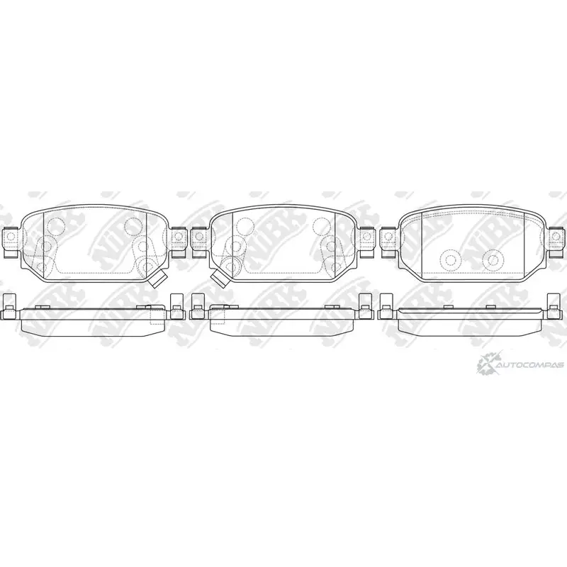 Тормозные колодки дисковые, комплект NIBK 6AR P7DJ 1436738268 PN5819
