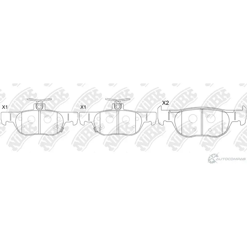 Тормозные колодки дисковые, комплект NIBK PN5822 1437122934 I9974 6 изображение 0