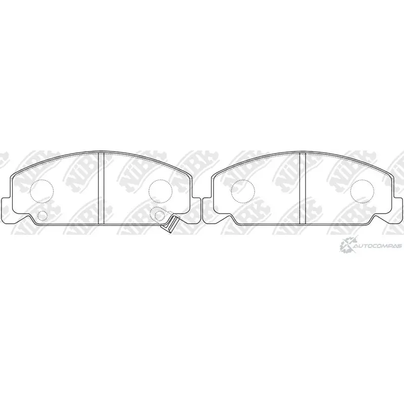 Тормозные колодки дисковые, комплект NIBK PN8190 3835588 CE1A UBE 4582431703317