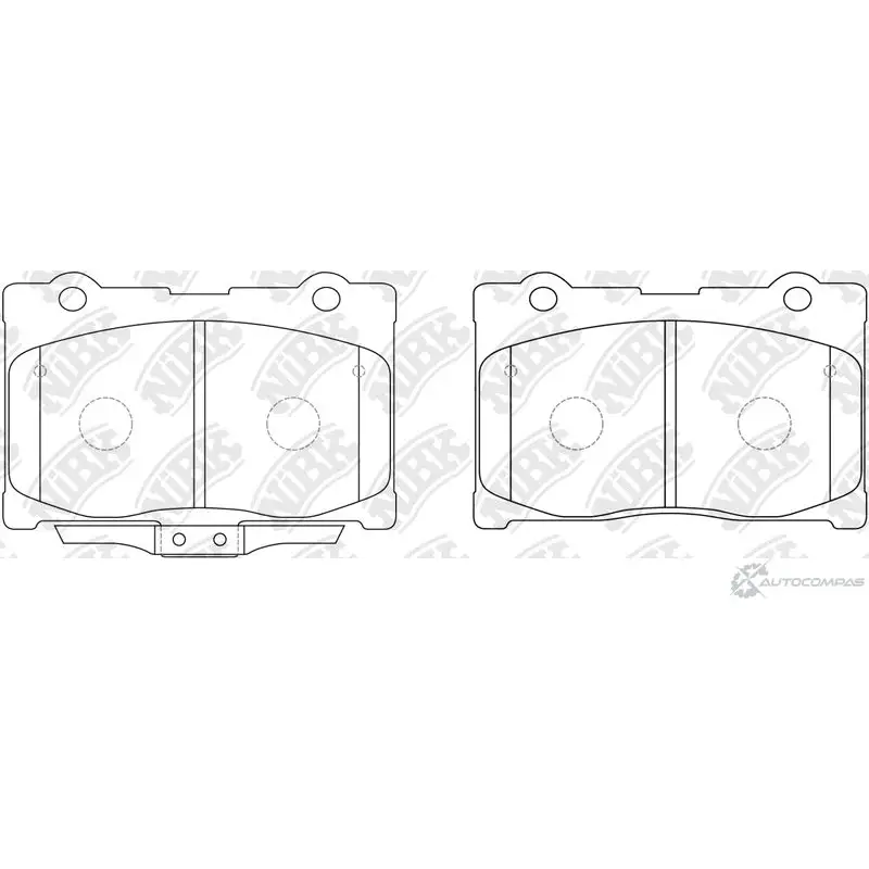 Тормозные колодки дисковые, комплект NIBK 3835613 1J THZ 4582409053512 PN8801 изображение 0