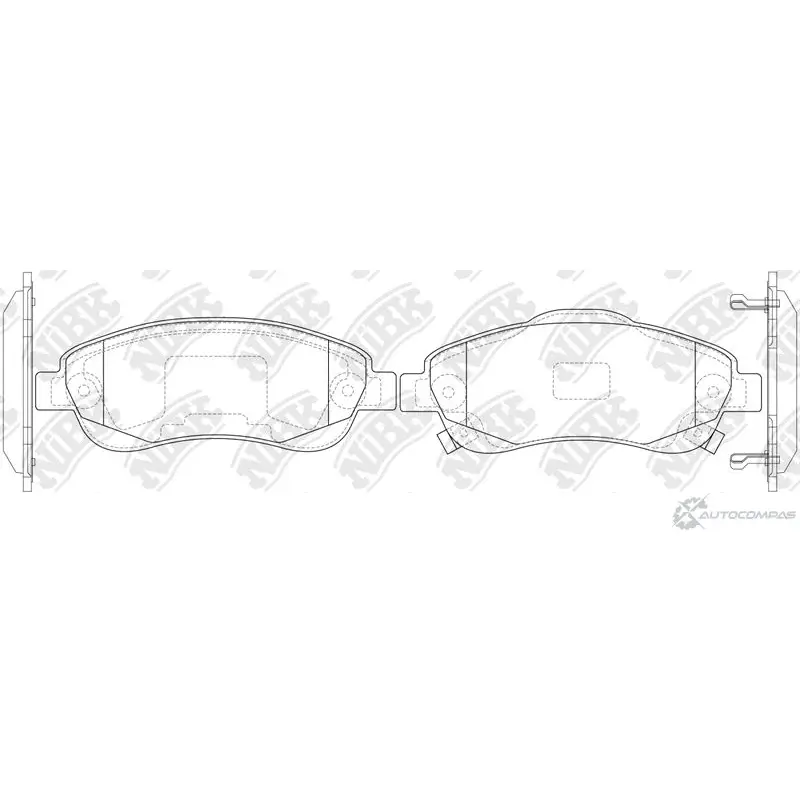 Тормозные колодки дисковые, комплект NIBK PN8808 4582431703706 3835619 G E91S