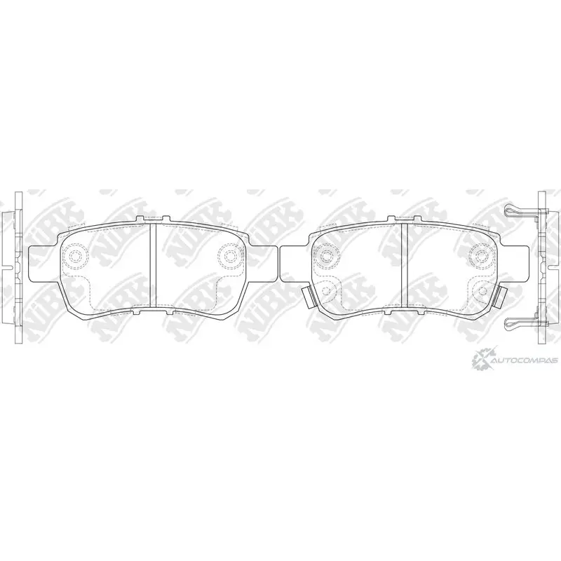 Тормозные колодки дисковые, комплект NIBK PQY H1PE 3835621 4582431703737 PN8810