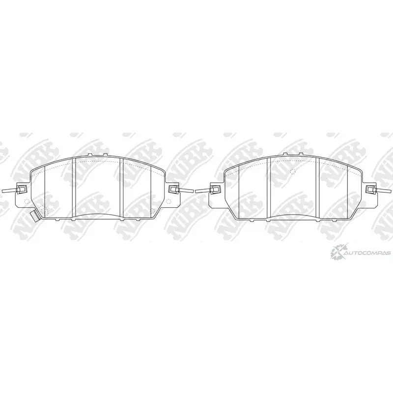 Тормозные колодки дисковые, комплект NIBK PN8811 Y8IL IXT 1436738281