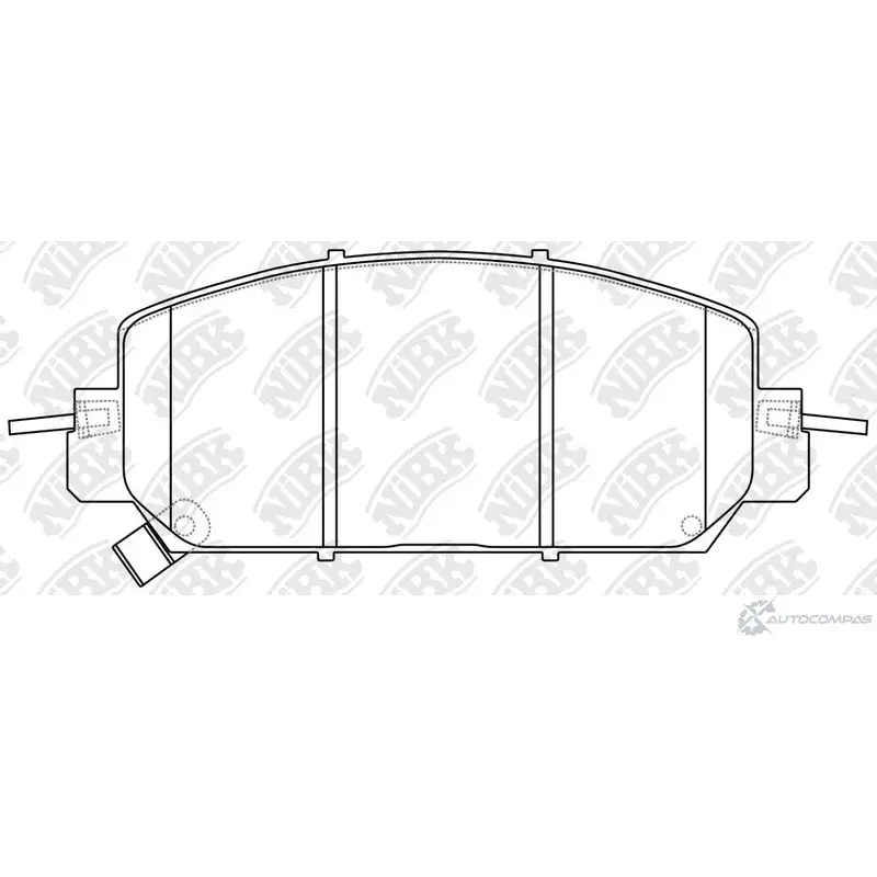 Тормозные колодки дисковые, комплект NIBK 1436738286 PN8818 YGP9 BNR