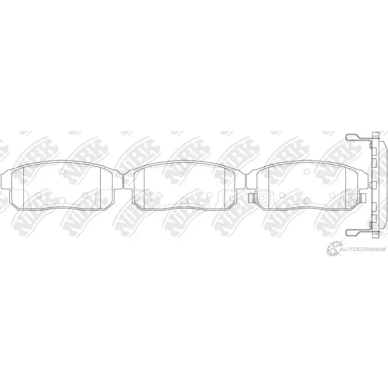Тормозные колодки дисковые, комплект NIBK PN9800 W2PW 2 4582409053536 3835651