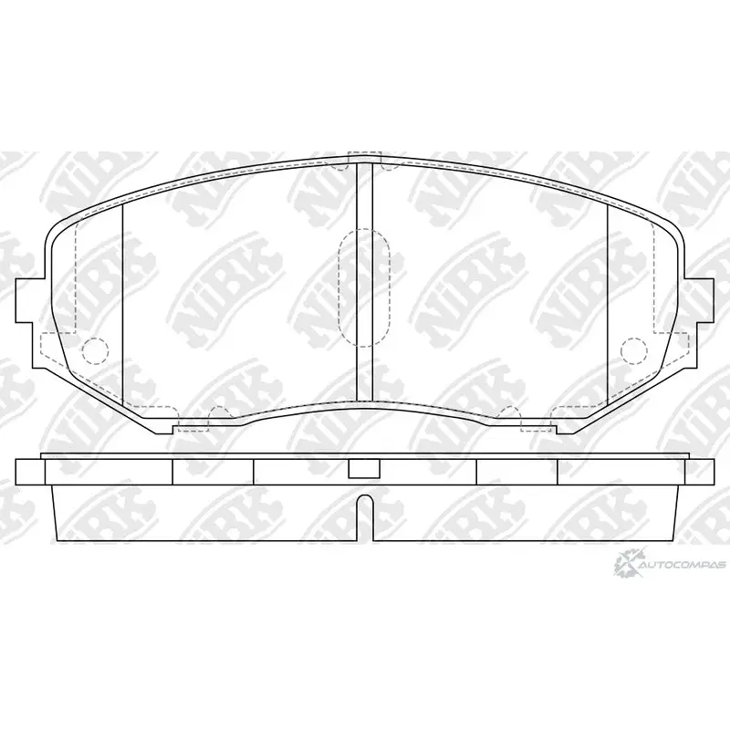 Тормозные колодки дисковые, комплект NIBK PN9802 FZ39 MK 3835652 4582409053543
