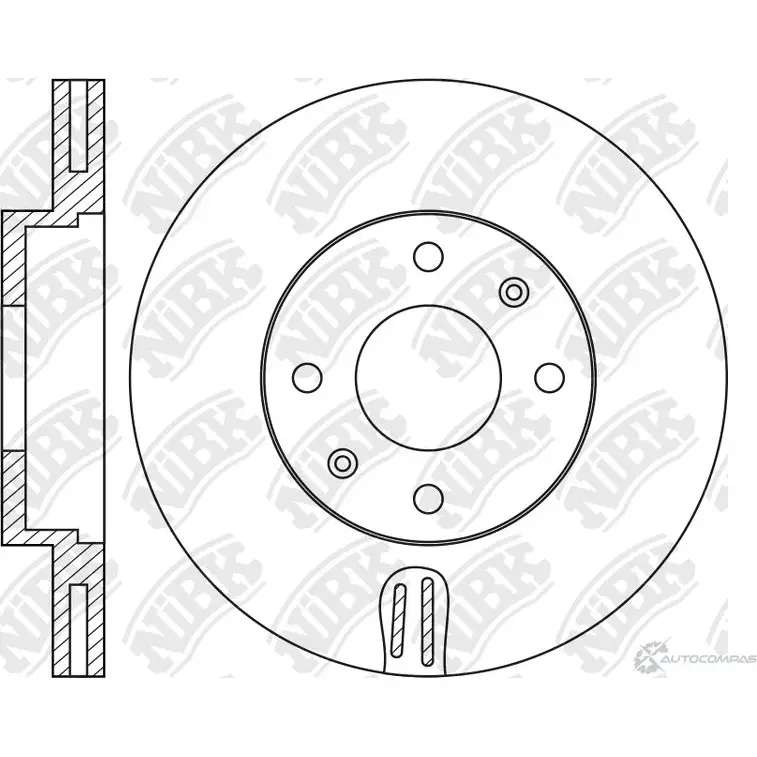 Тормозной диск Nibk RN11002V 1437123275 KW2LY PPW0 P4S изображение 0