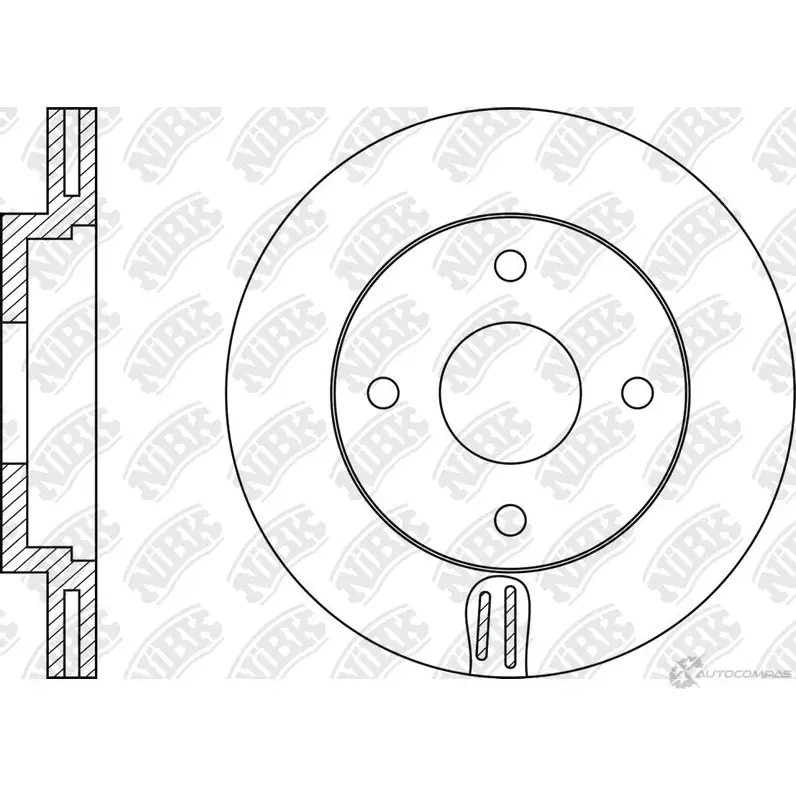Тормозной диск Nibk 1437123284 HA4AL FA RN1109V HC550 изображение 0