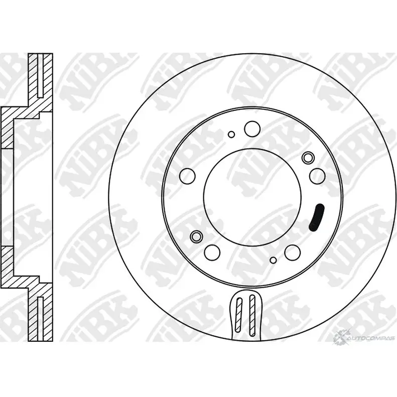 Тормозной диск Nibk OJF8 5T 1437123314 EHVOV9 RN1148V изображение 0