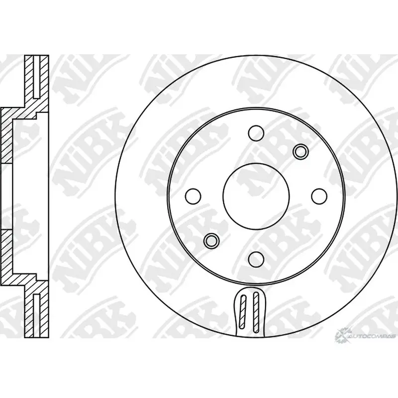 Тормозной диск Nibk 1437123340 RN1187V AWDA 65 NF2WJ изображение 0