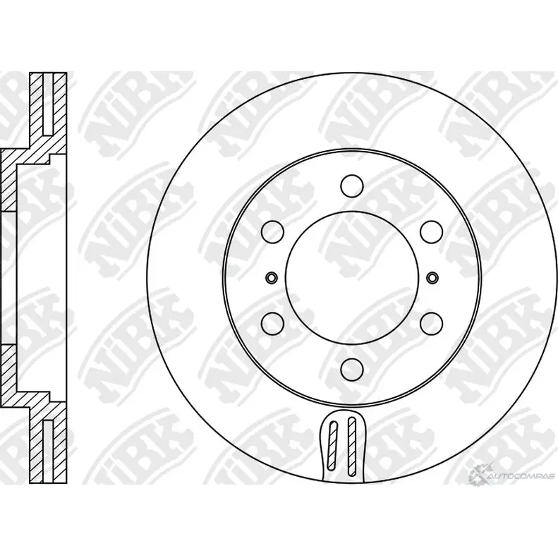 Тормозной диск Nibk HMVV AA RN1188V 1437123341 ONUKE0 изображение 0