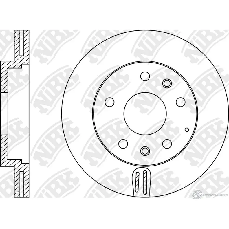 Тормозной диск Nibk L9XLR 8 RN1195V 3T4WJ 1437123344 изображение 0