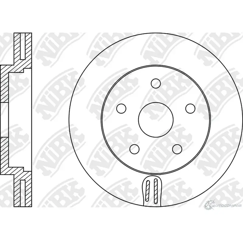 Тормозной диск Nibk RN1196V 1437123345 LUDXS ZK 5EJ2F6 изображение 0