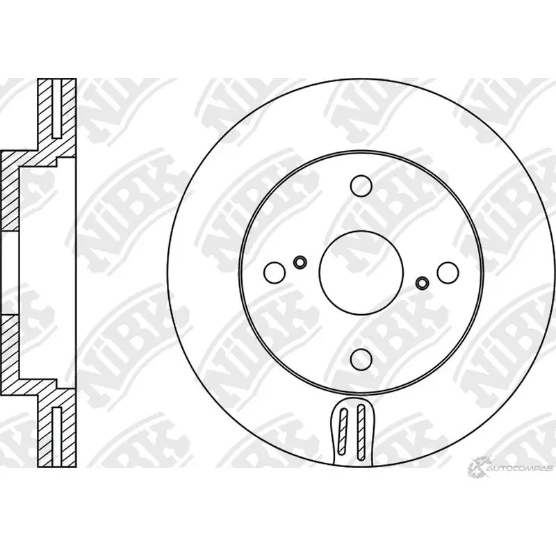 Тормозной диск Nibk UN6YP RN1198V UYTB2 GQ 1437123347 изображение 0