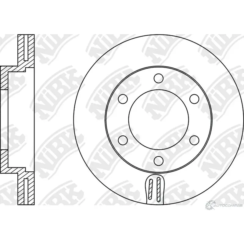 Тормозной диск Nibk 1437123396 PPWU0 I5O60 QC RN1264V изображение 0