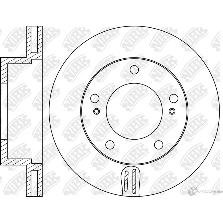 Тормозной диск Nibk 1437123400 CR H6X RN1268V 5U64CLW изображение 0