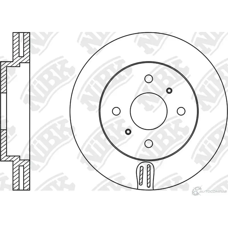Тормозной диск Nibk 6SZU2T YJZE V32 RN1311V 1437123422 изображение 0