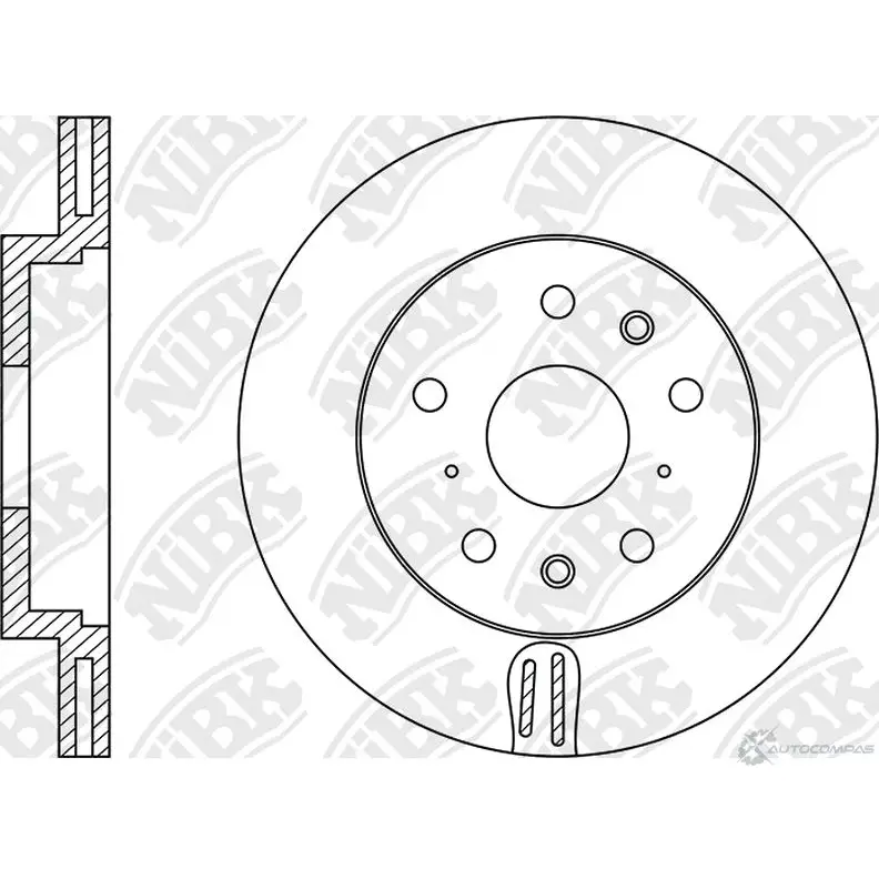 Тормозной диск Nibk QC3KS69 1437123431 8XSF JXY RN1320V изображение 0