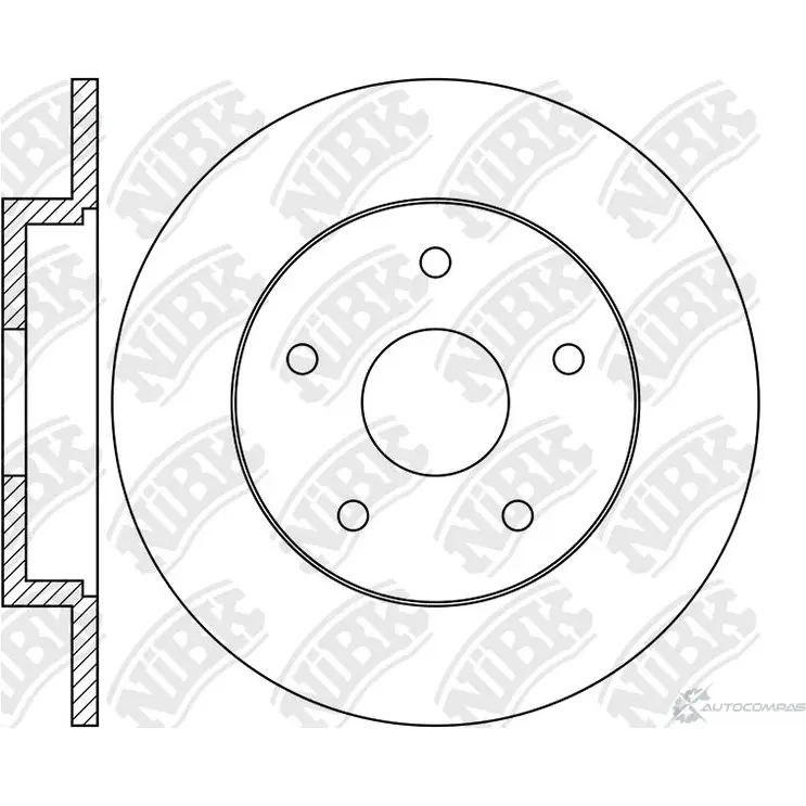 Тормозной диск NIBK RN1368 NT LKR8 4582431705328 3836046 изображение 0
