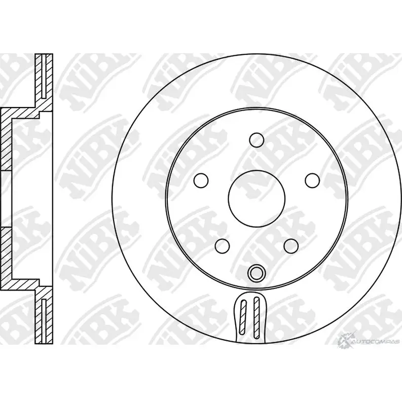 Тормозной диск Nibk RN1429V 1437123511 R1S8L S G094X4P изображение 0