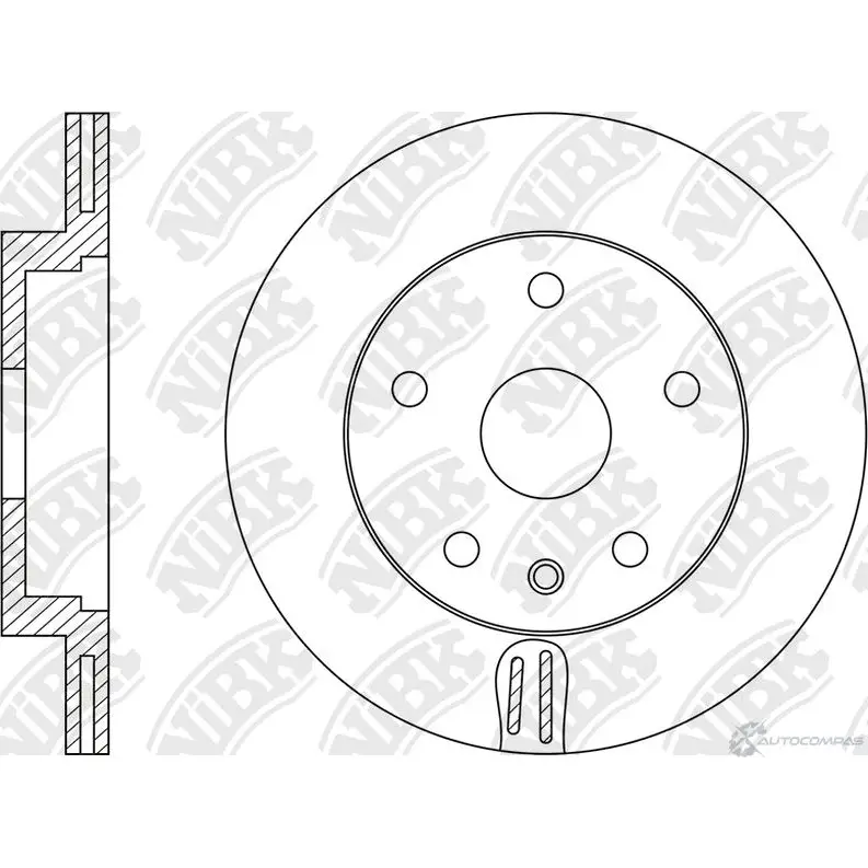 Тормозной диск Nibk 82 DQE 1437123597 RN1538V HAOF24K изображение 0