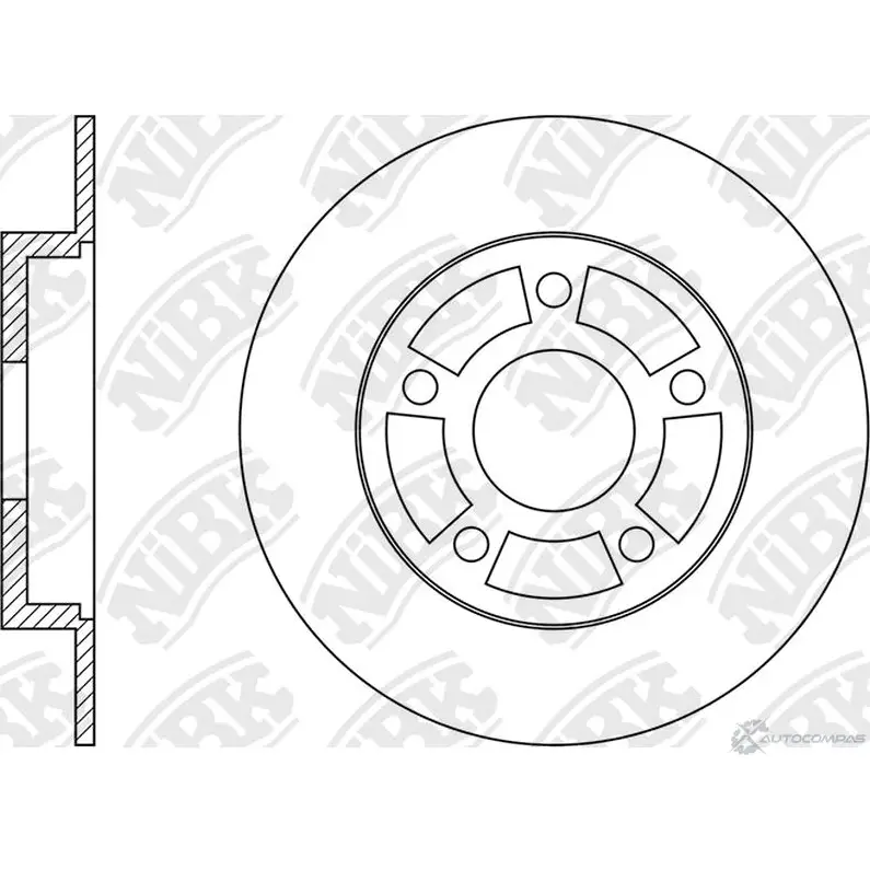 Тормозной диск NIBK 3836246 RN1572H SISDE 9 изображение 0