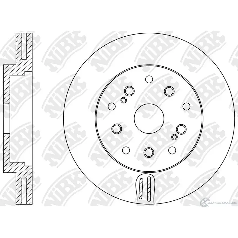 Тормозной диск NIBK JLA 80L 3836253 RN1579DR изображение 0