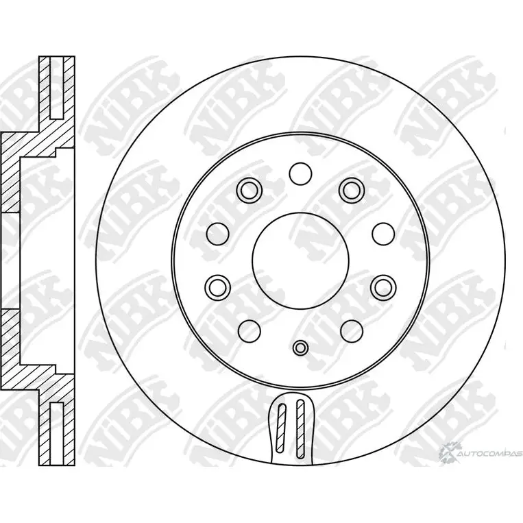Тормозной диск Nibk 1437123678 Q EBY7 RN1661V YYXHX1A изображение 0