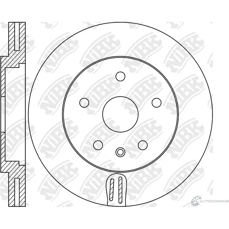 Тормозной диск Nibk V24R4 6B AKCX RN1673V 1437123687 изображение 0