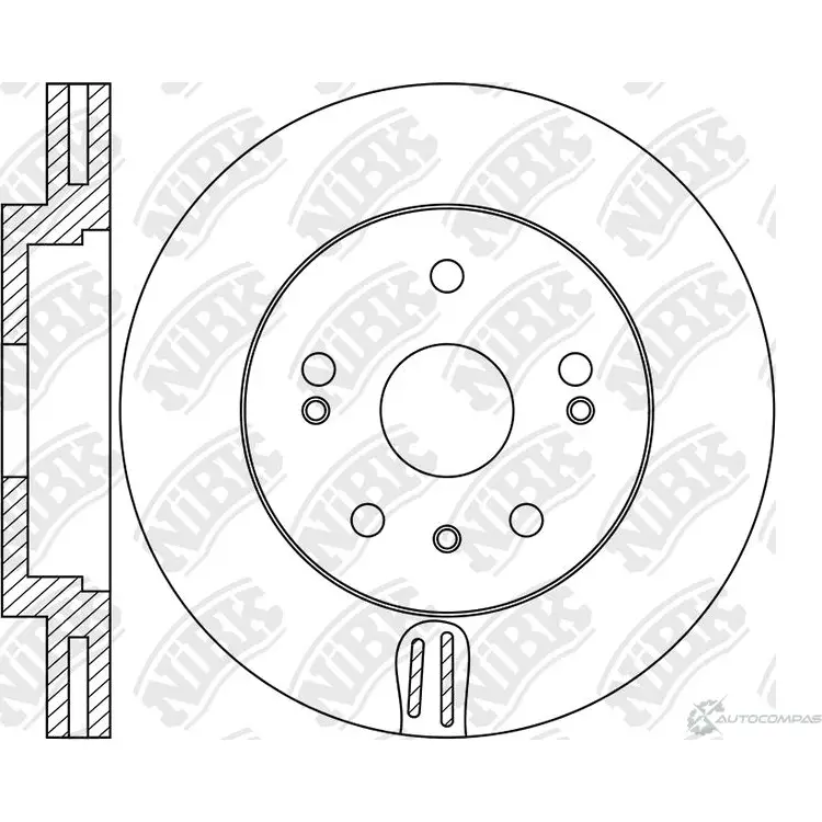 Тормозной диск Nibk V5PT4 1437123703 RN1698V HK HP48 изображение 0