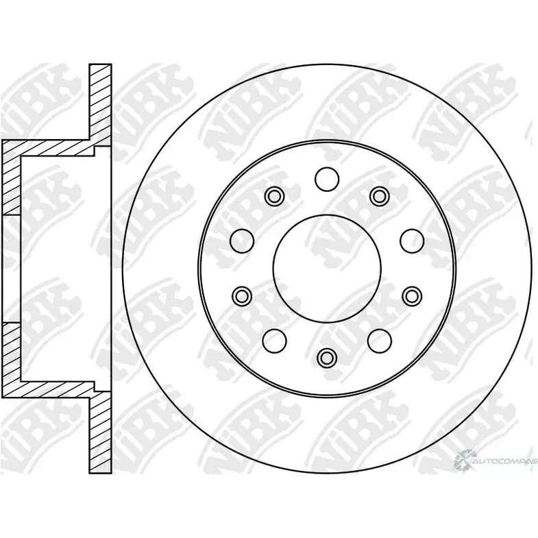 Тормозной диск NIBK 1270860944 6JPW 7 RN1848 изображение 0