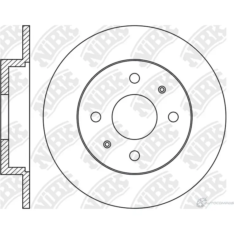 Тормозной диск NIBK 1270861490 RN1923 CJ5TK 5 изображение 0