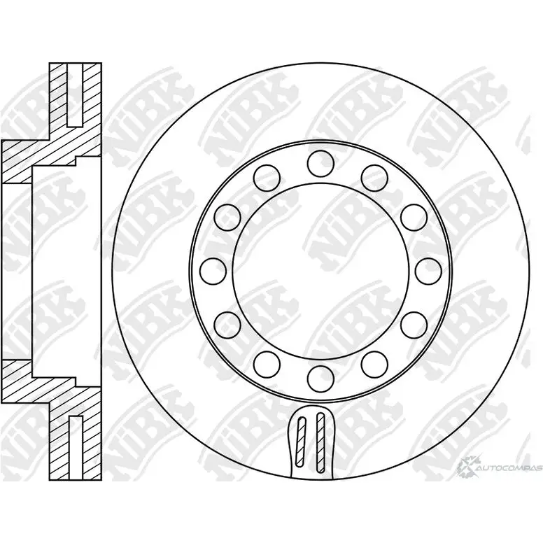 Тормозной диск Nibk RN1927V 3KBWB JM RGO3JOC 1437123849 изображение 0