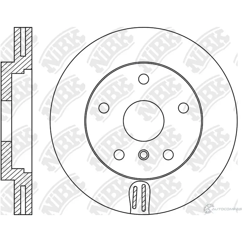 Тормозной диск Nibk NE8V LA7 1437123886 0V23K4 RN1982V изображение 0