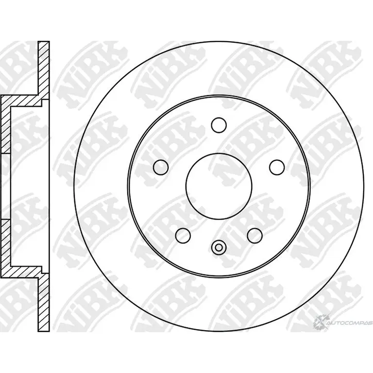 Тормозной диск NIBK 1436738497 Q6 103 RN1983 изображение 0