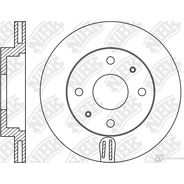 Тормозной диск Nibk RN2034V 1437123919 W 9CDSY JA6SZ изображение 0