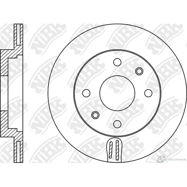 Тормозной диск Nibk AM5O CCN RN2041V FA25GX2 1437123921 изображение 0