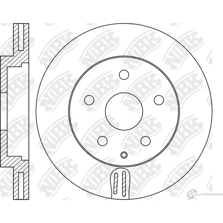 Тормозной диск Nibk RN2092V ND0G5 WR 0QU1 1437123949 изображение 0