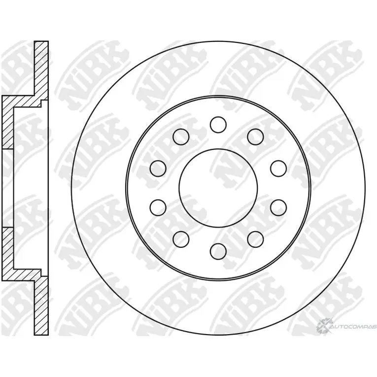 Тормозной диск NIBK RN2132 Y OUZORJ 1437123973 изображение 0