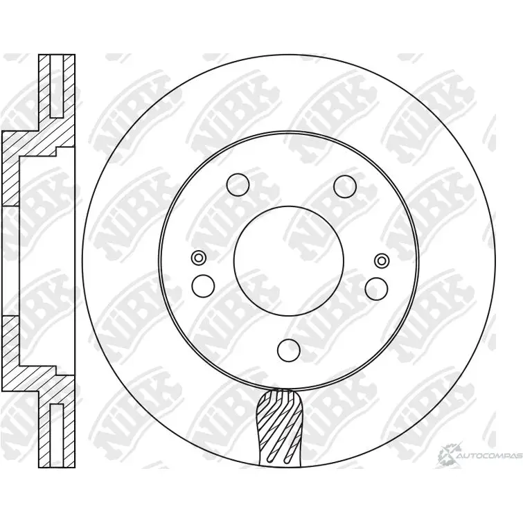 Тормозной диск Nibk T8R4 0 RN2133V 1437123974 W7DPXY изображение 0