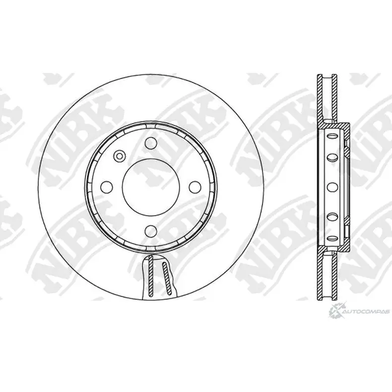 Тормозной диск Nibk CNERI 1437124027 RN2191V LJD MFV0 изображение 0