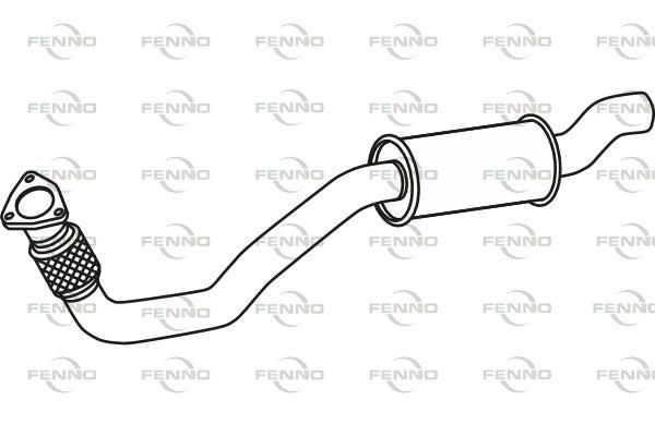 Выхлопная труба глушителя FENNO 1441019582 ZUF5W H P11067 изображение 0