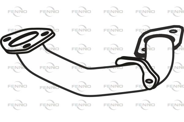 Выхлопная труба глушителя FENNO P27056 WXJ42 0B 1441019693